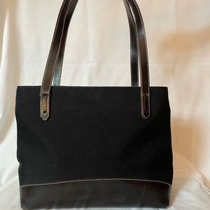 Rare Vintage Canvas/Black Leather Kate Spade Bag.
